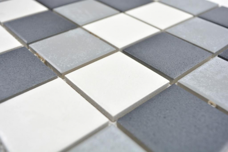 Échantillon manuel de mosaïque céramique vieux blanc gris anthracite Carreau mural cuisine Carreau de salle de bain MOS14-0123_m