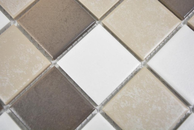 Céramique Mosaïque Carreau blanc ancien beige marron antidérapant Carreau de cuisine MOS14-1213