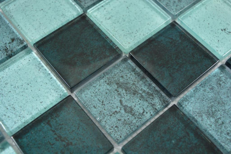 Motif main Crystal transparent mosaïque de verre pétrole mur carrelage cuisine douche bain MOS88-0018_m