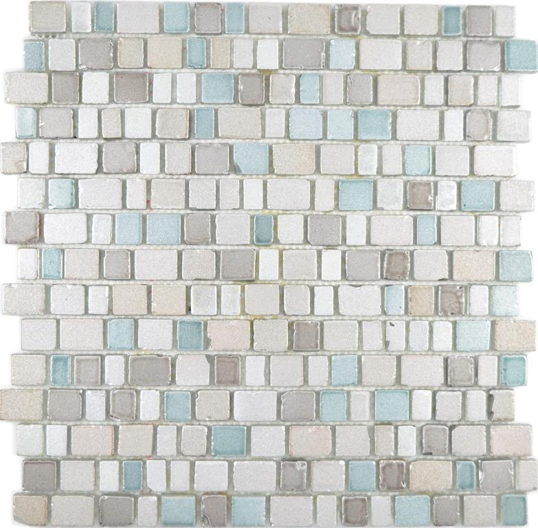 Mosaïque de verre Tapis de mosaïque Bordure de mosaïque gris beige pastel Mur Carrelage cuisine salle de bain