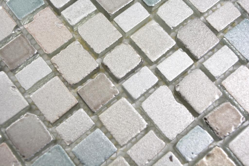 Mosaïque de verre Tapis de mosaïque Bordure de mosaïque gris beige pastel Mur Carrelage cuisine salle de bain