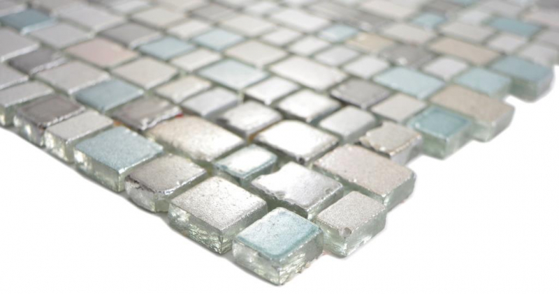 Mosaïque de verre Tapis de mosaïque Bordure de mosaïque gris beige pastel Mur Carrelage cuisine salle de bain