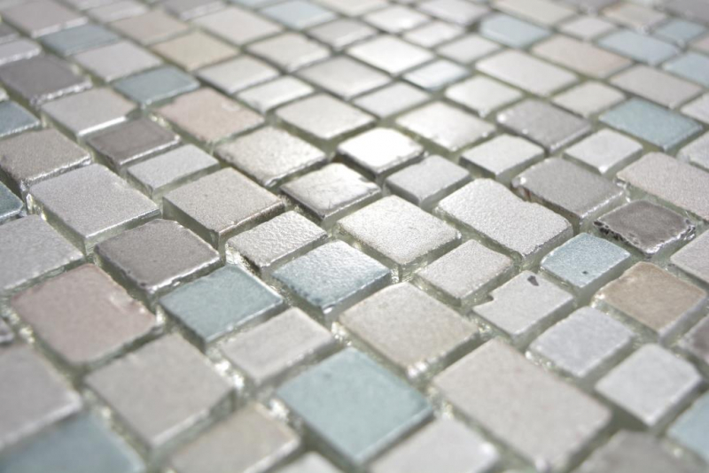 Mosaïque de verre Tapis de mosaïque Bordure de mosaïque gris beige pastel Mur Carrelage cuisine salle de bain