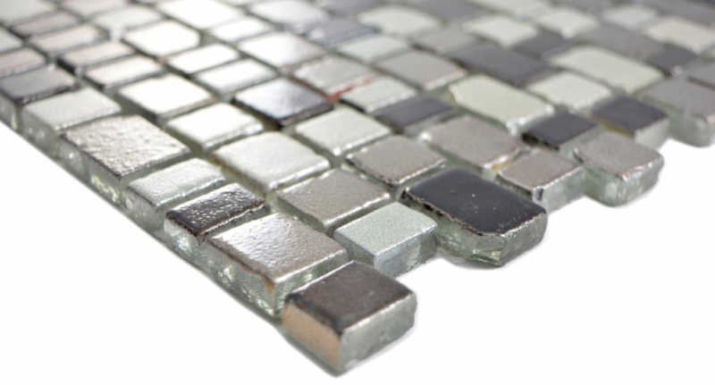 Mosaïque transparente Crystal Mosaïque de verre coffee mur carreaux cuisine salle de bain_f | 10 tapis de mosaïque