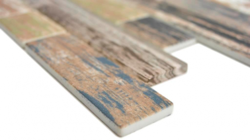 Mosaïque translucide Brick composite ECO Mosaïque en verreold Wood bois mur carrelage cuisine salle de bain MOS24-2093