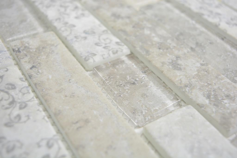 Motif main Mosaïque translucide Brick composite ECO Mosaïque de verre Rose mur carrelage cuisine salle de bain MOS24-2095_m