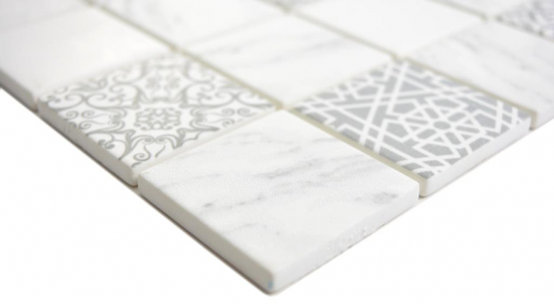 GLAS Mosaïque ECO Aspect Carrare Carreaux muraux Carrelage cuisine salle de bain_f | 10 Tapis de mosaïque