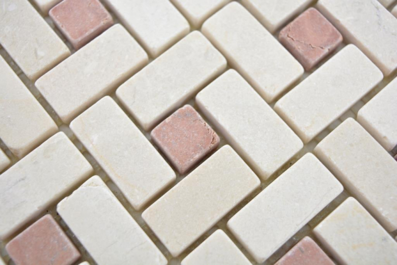 Marbre Mosaïque Roue Pierre cremarfil rose rose Marbre Mosaïque Roue pierre gris panthère poli MOS88-B27_f
