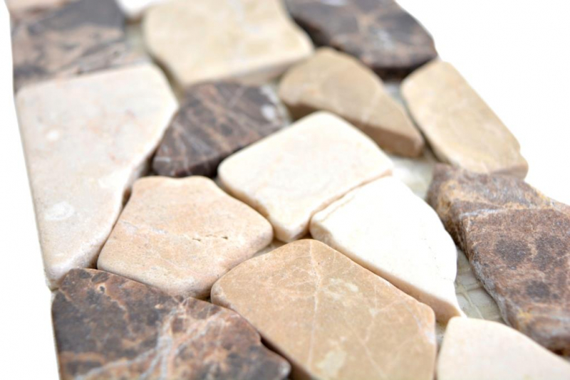 Marbre Bordure Bordure Castanao crème beige marron Bordure pierre naturelle mur salle de bain cuisine sol sauna WC - MOSBOR-CB15