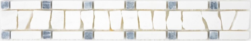 Marbre bordure bordure blanche noire MOSBOR-WB01_f