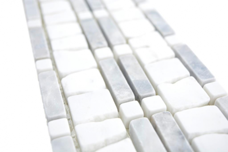 Marbre Borde Bordure gris gris clair argent blanc crème Bordure en pierre naturelle sol mur cuisine WC sauna salle de bain - MOSBOR-GW03