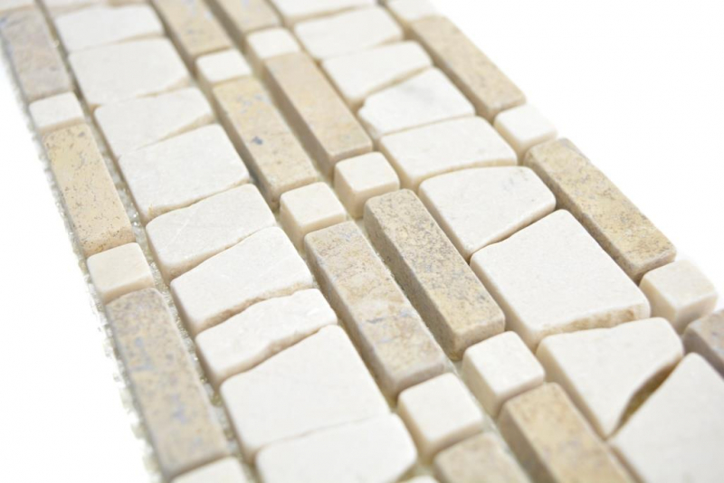 Marbre Borde Bordure chocolat crème beige noyer brun Bordure en pierre naturelle mur salle de bain cuisine sol WC sauna - MOSBOR-BC07