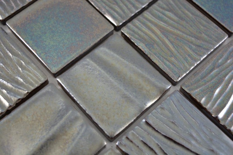 Céramique Carreau de mosaïque noir iridium anthracite Carreau de mosaïque murale Carrelage de cuisine Salle de bain MOS14-0003