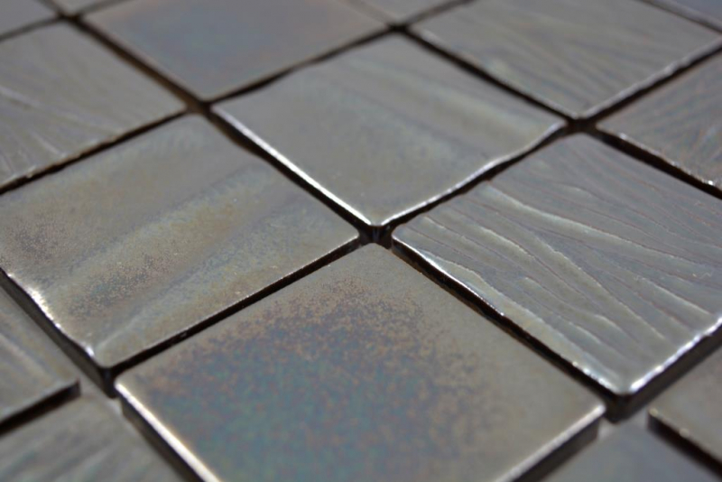Motif manuel Mosaïque céramique Kanaan noir Carreau de mosaïque murale Miroir de carrelage cuisine salle de bain MOS14-0003_m