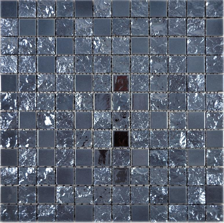 Mosaïque céramique Carreau exclusif Japon graphite noir mur carrelage cuisine salle de bain WC - MOS18-0303