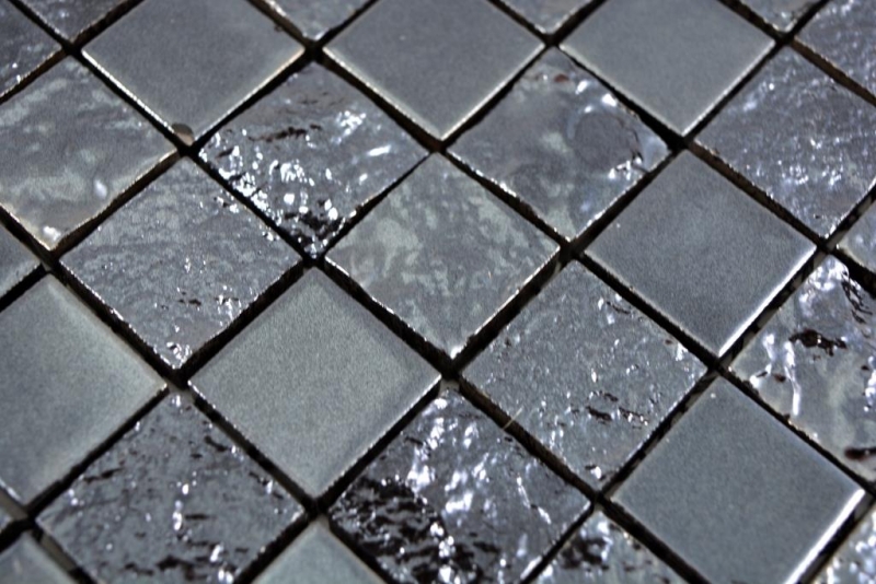 Mosaïque céramique Carreau exclusif Japon graphite noir mur carrelage cuisine salle de bain WC - MOS18-0303