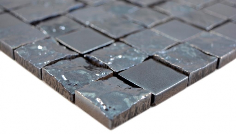 Mosaïque céramique Carreau exclusif Japon graphite noir mur carrelage cuisine salle de bain WC - MOS18-0303