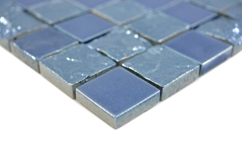 Mosaïque céramique Carreau exclusif Japon bleu royal mur carrelage cuisine salle de bain WC - MOS18-0004