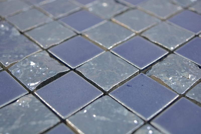 Mosaïque céramique Carreau exclusif Japon bleu royal mur carrelage cuisine salle de bain WC - MOS18-0004