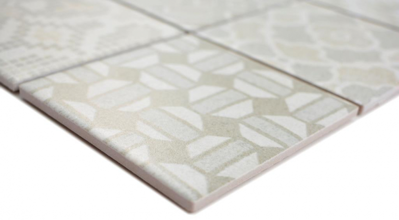Motif manuel Mosaïque céramique picolo BIANCO Carreau de mosaïque murale Miroir de carrelage cuisine salle de bain MOS22B-B01_m