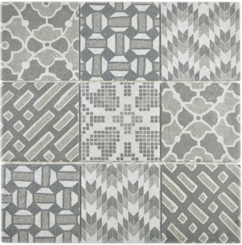 Motif manuel Mosaïque céramique picolo GRIGIO Carreau de mosaïque murale Miroir de carrelage cuisine salle de bain MOS22B-G02_m