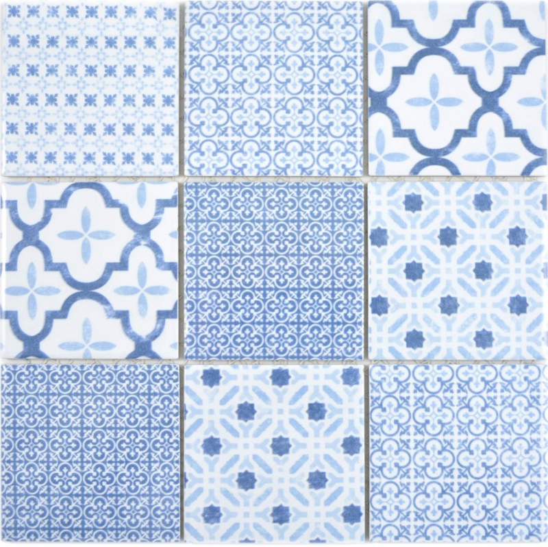 Motif manuel Mosaïque céramique COOL bleu Carreau de mosaïque murale Carrelage cuisine salle de bain MOS22B-CB04_m