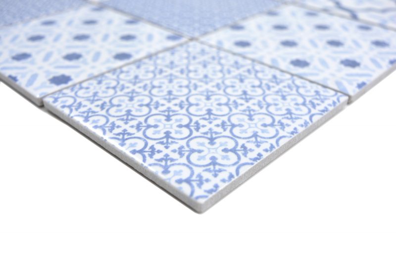 Motif manuel Mosaïque céramique COOL bleu Carreau de mosaïque murale Carrelage cuisine salle de bain MOS22B-CB04_m