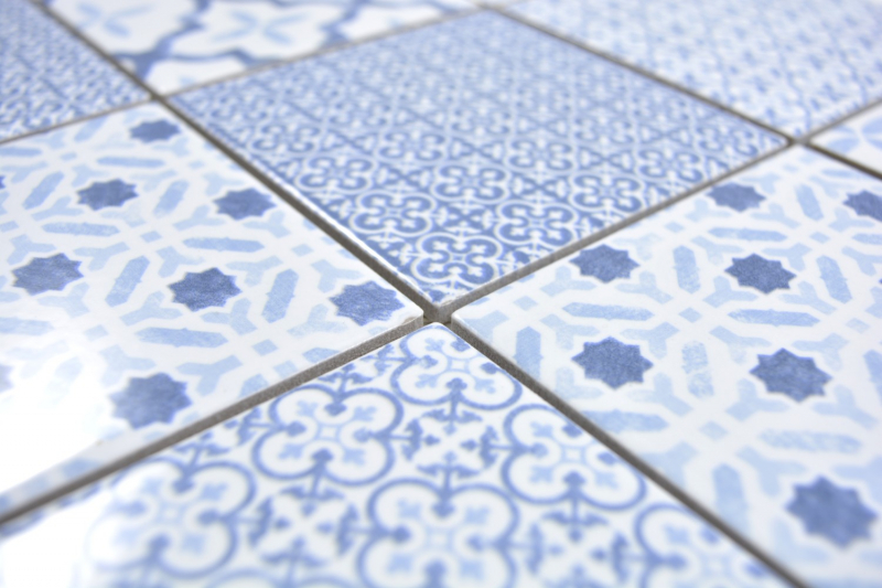 Motif manuel Mosaïque céramique COOL bleu Carreau de mosaïque murale Carrelage cuisine salle de bain MOS22B-CB04_m
