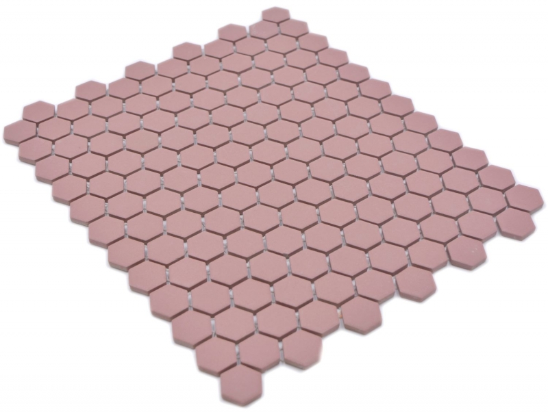 Hexagonal hexagonal Carreau de mosaïque Céramique mini rouge clinker R10B Bac à douche Carreau de sol Mosaïque antidérapant Salle de bain - MOS11H-0900-R10