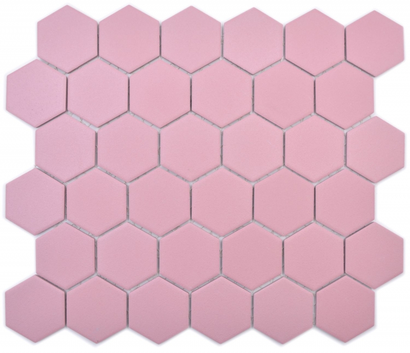 Mosaïque céramique Hexagone vieux rose R10B receveur de douche Carreaux de sol Mosaïque cuisine salle de bain sol MOS11H-1112-R10_f