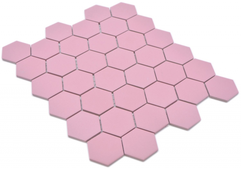 Mosaïque céramique Hexagone vieux rose R10B receveur de douche Carreaux de sol Mosaïque cuisine salle de bain sol MOS11H-1112-R10_f