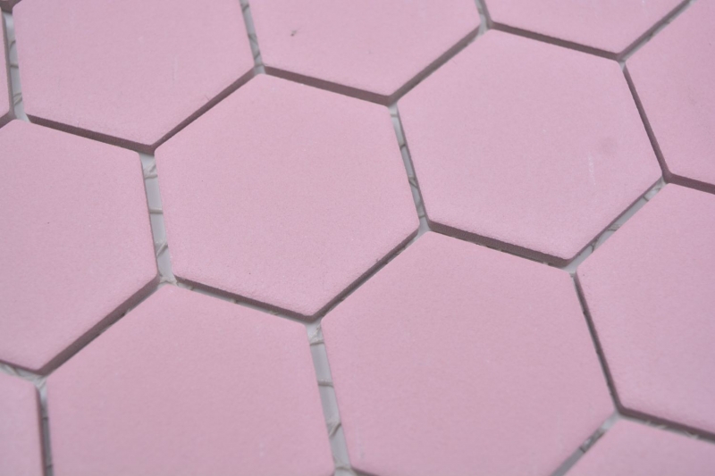 Mosaïque céramique Hexagone vieux rose R10B receveur de douche Carreaux de sol Mosaïque cuisine salle de bain sol MOS11H-1112-R10_f