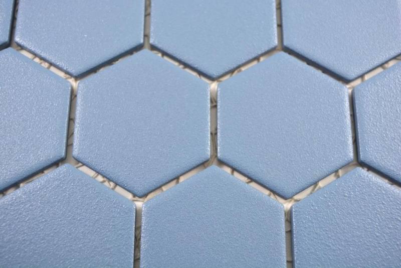 Hexagonal Hexagonal Carreau Mosaïque Céramique Vert Bleu R10B Bac de Douche Carreau de Sol Mosaïque Antidérapant Carreau de Salle de Bains Mur - MOS11H-0451-R10