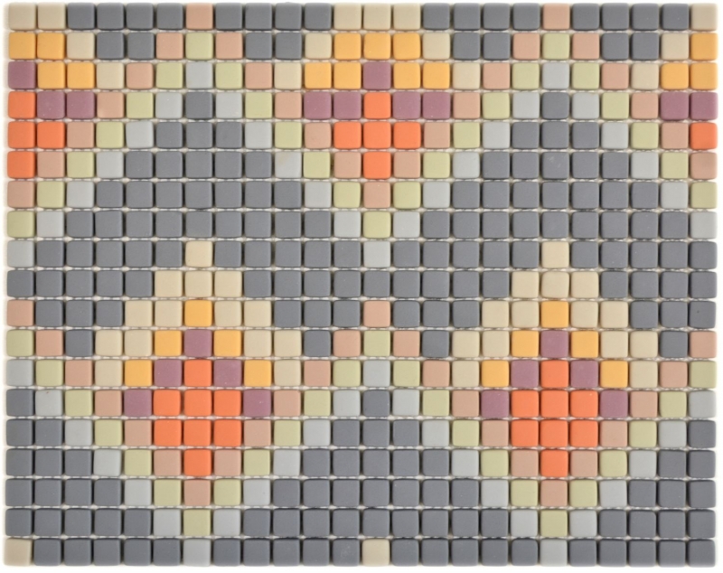 Mosaïque de verre décor gris clair mat mur carrelage cuisine salle de bain