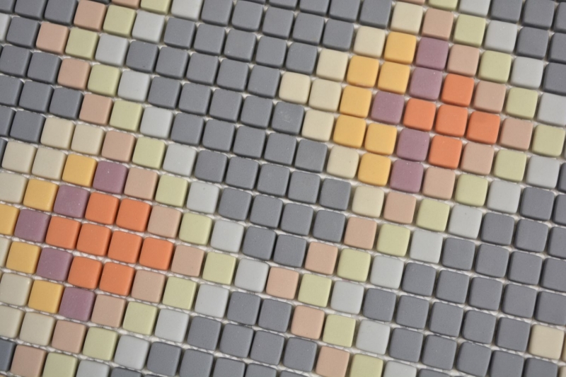 Mosaïque de verre décor gris clair mat mur carrelage cuisine salle de bain