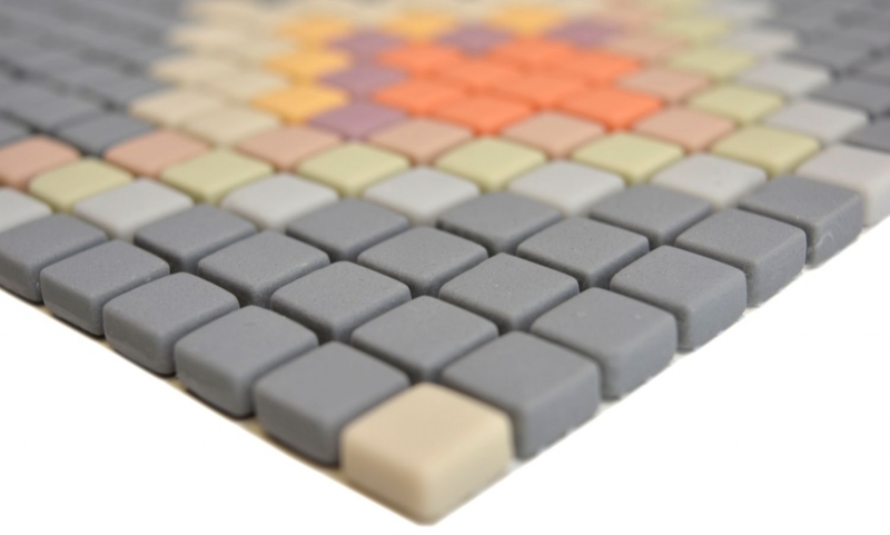 Mosaïque de verre décor gris clair mat mur carrelage cuisine salle de bain