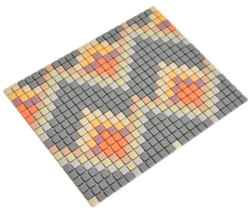 Mosaïque de verre décor gris clair mat mur carrelage cuisine salle de bain