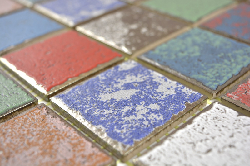 Céramique Carreau de mosaïque multicolore Vintage Retro used look Carreau de mosaïque mural Carrelage cuisine - MOS24-1234