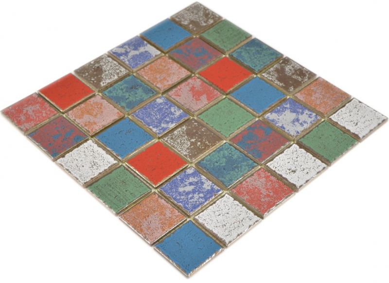 Céramique Carreau de mosaïque multicolore Vintage Retro used look Carreau de mosaïque mural Carrelage cuisine - MOS24-1234