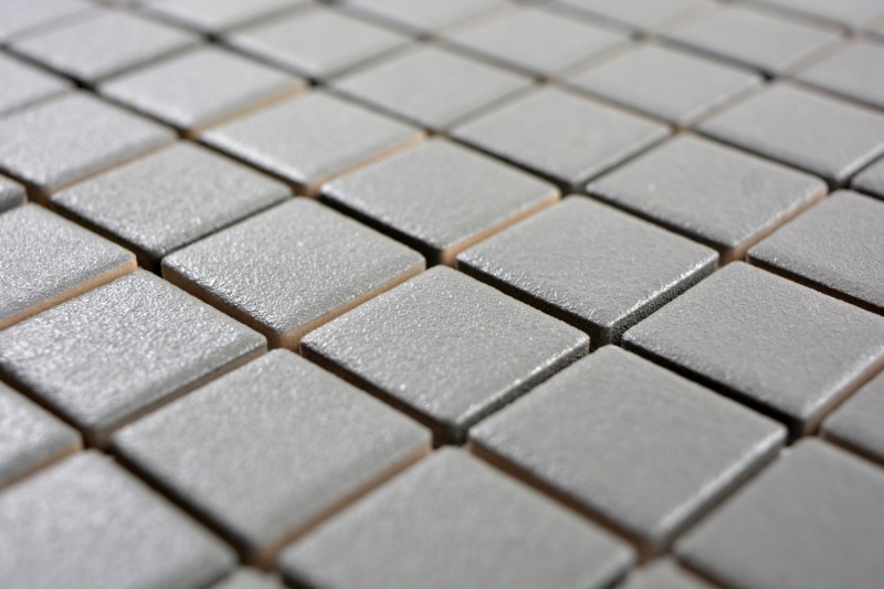 Mosaïque céramique Carreaux de mosaïque RÉSISTANTS Sol gris ardoise mat Carrelage - MOS18-0222-R10