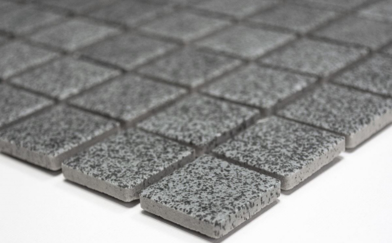 Mosaïque céramique Carreaux de mosaïque antidérapant bac de douche gris pierre mat Carreau mural - MOS18-0208-R10