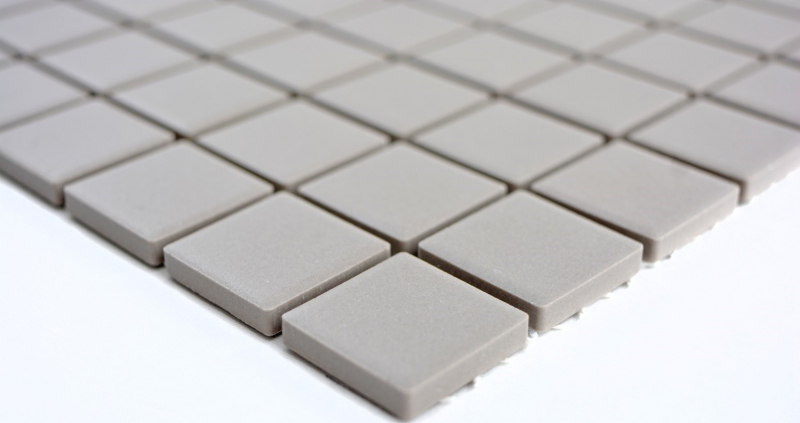 Échantillon manuel Carreau de mosaïque Céramique GRIS CLAIR GRIS SAVON MUR SOL non émaillé MOS18-0204-R10_m