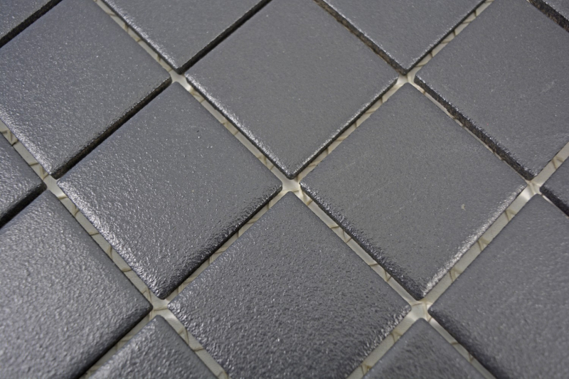 Échantillon manuel de carreaux de mosaïque Céramique soft noir RÉSISTANT À LENTRAÎNEMENT MOS14-0311-R10_m