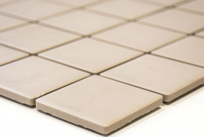 Échantillon manuel Carreau de mosaïque Céramique beige clair magnolia non émaillé RUTSCHEMMEND MOS14B-1211-R10_m