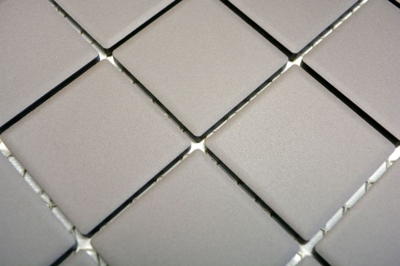 Échantillon manuel Carreau de mosaïque Céramique boue grise non émaillée SALLE DE BAINS MOS14B-0204-R10_m