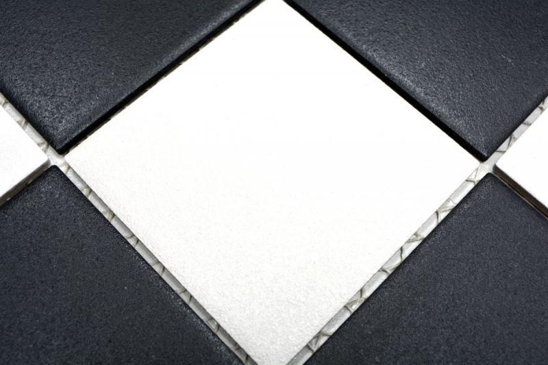 Mosaïque Carreau de mur Sol Céramique Échiquier Noir Blanc Receveur de douche INTERDIT - MOS22-0304-R10