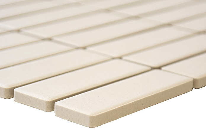 Mosaïque Céramique baguettes beige clair non-émaillé Carreau de douche Carreau de sol MOS24B-1211-R10_f