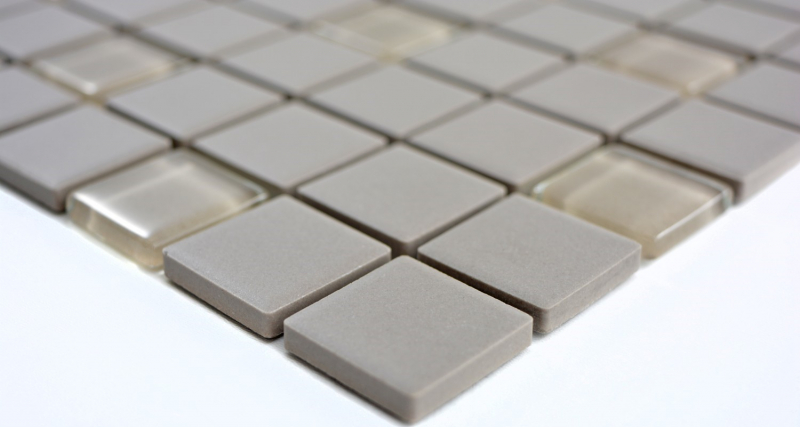 Carreau de mosaïque Céramique ciment clair boue non émaillée Mosaïque de verre MOS18-0212-R10_f