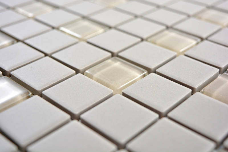 Carreau de mosaïque Céramique ciment clair boue non émaillée Mosaïque de verre MOS18-0212-R10_f