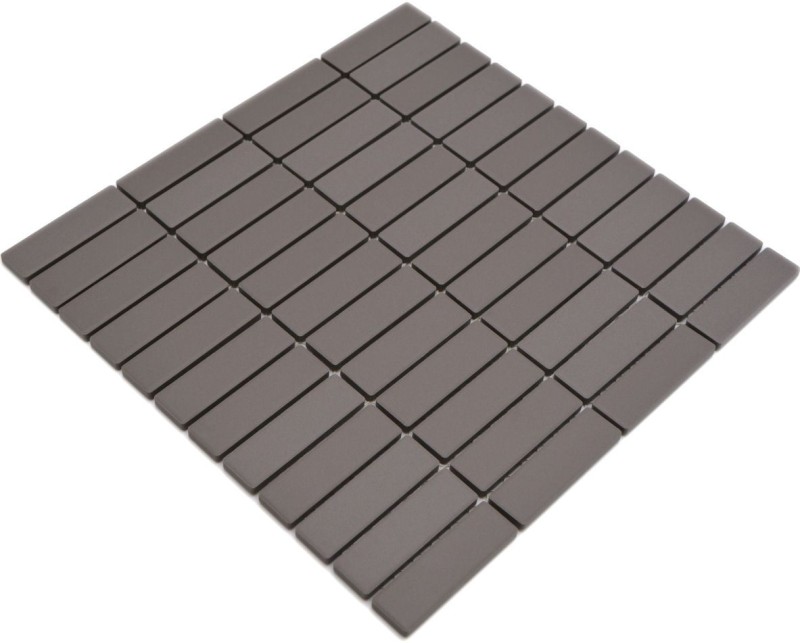 Bâtonnets Mosaïque Céramique non émaillée boue grise antidérapante receveur de douche carrelage de sol carrelage de salle de bain - MOS24B-0204-R10